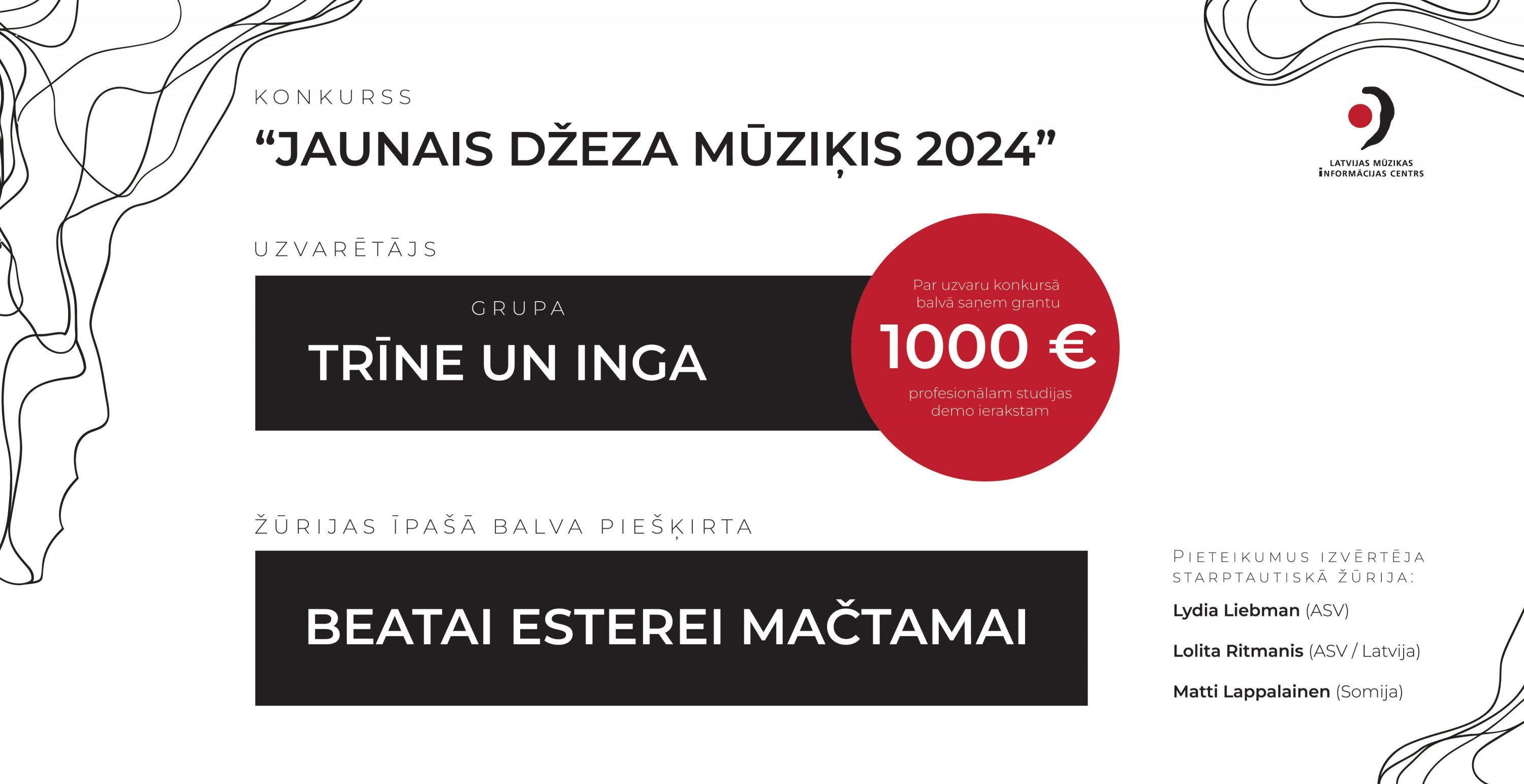 Ir noslēdzies pirmais LMIC rīkotais konkurss JAUNAIS DŽEZA MŪZIĶIS 2024! 